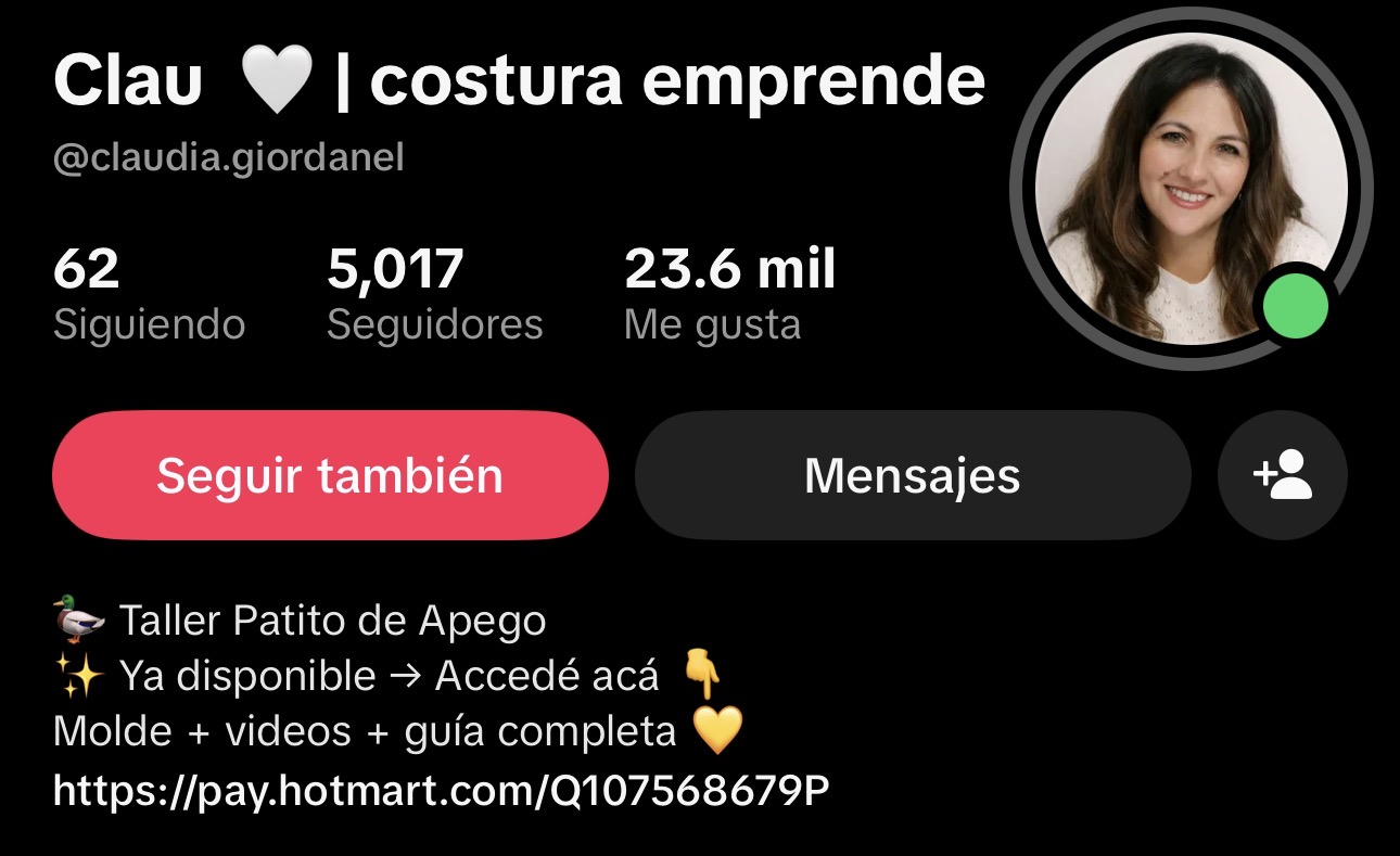 Perfil de Clau · Costura emprende, caso aplicado en Costura